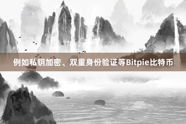 例如私钥加密、双重身份验证等Bitpie比特币