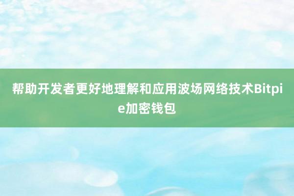 帮助开发者更好地理解和应用波场网络技术Bitpie加密钱包