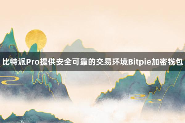 比特派Pro提供安全可靠的交易环境Bitpie加密钱包