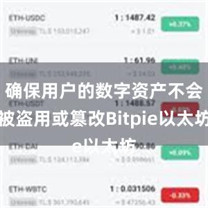 确保用户的数字资产不会被盗用或篡改Bitpie以太坊