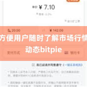 方便用户随时了解市场行情动态bitpie