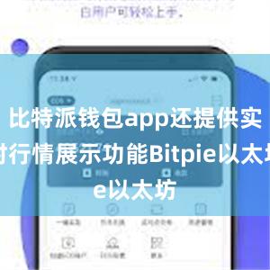 比特派钱包app还提供实时行情展示功能Bitpie以太坊