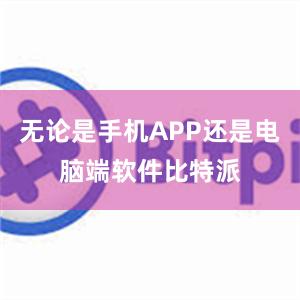 无论是手机APP还是电脑端软件比特派